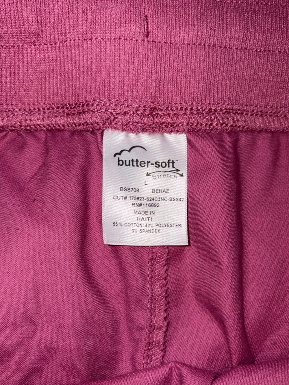 Butter-Soft V-Neck scrub set- Raspberry - Picture 4 of 6